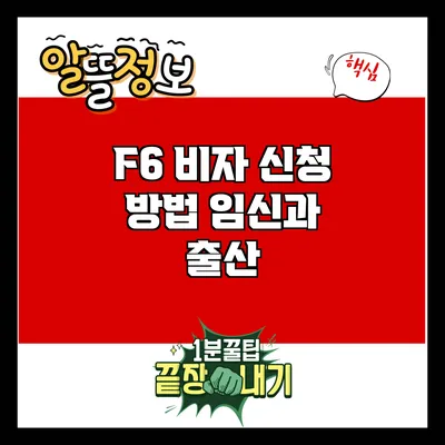 F6 비자 신청 방법: 임신과 출산