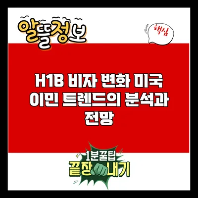 H1B 비자 변화: 미국 이민 트렌드의 분석과 전망