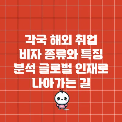 각국 해외 취업 비자 종류와 특징 분석: 글로벌 인재로 나아가는 길