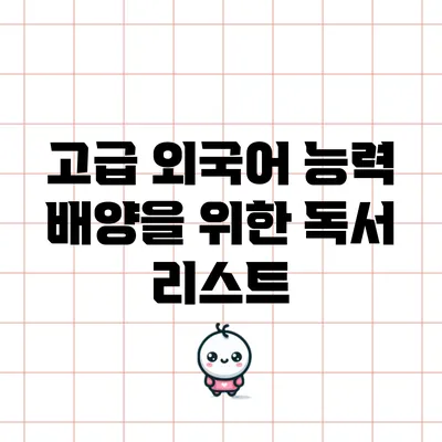 고급 외국어 능력 배양을 위한 독서 리스트