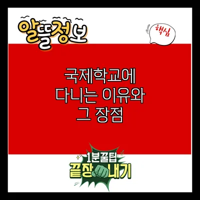 국제학교에 다니는 이유와 그 장점