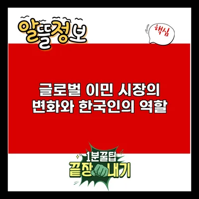 글로벌 이민 시장의 변화와 한국인의 역할