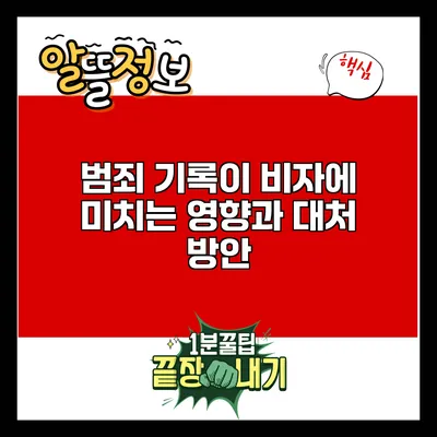 범죄 기록이 비자에 미치는 영향과 대처 방안