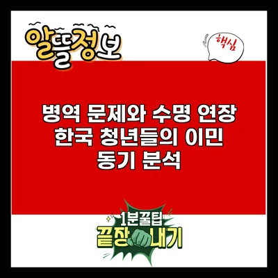 병역 문제와 수명 연장: 한국 청년들의 이민 동기 분석