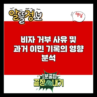 비자 거부 사유 및 과거 이민 기록의 영향 분석