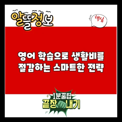 영어 학습으로 생활비를 절감하는 스마트한 전략