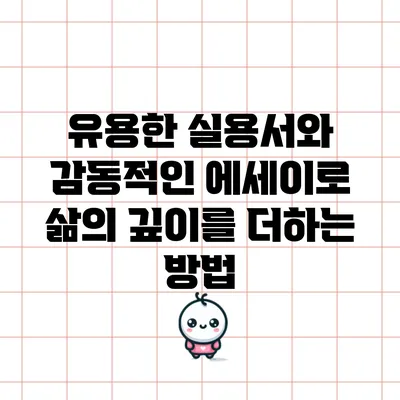 유용한 실용서와 감동적인 에세이로 삶의 깊이를 더하는 방법