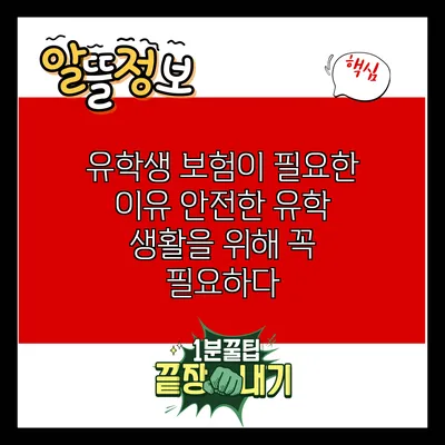 유학생 보험이 필요한 이유: 안전한 유학 생활을 위해 꼭 필요하다