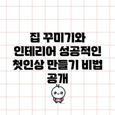 집 꾸미기와 인테리어: 성공적인 첫인상 만들기 비법 공개