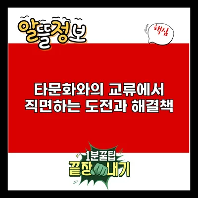 타문화와의 교류에서 직면하는 도전과 해결책