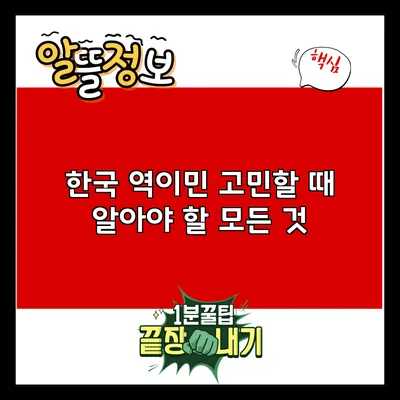 한국 역이민 고민할 때 알아야 할 모든 것
