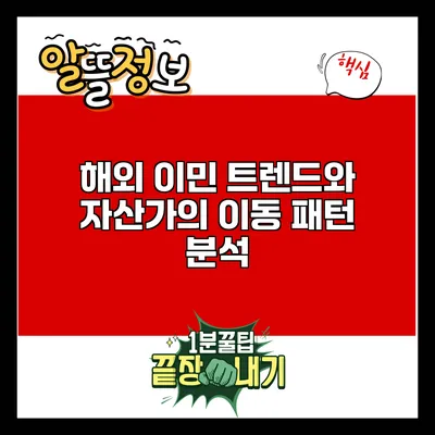 해외 이민 트렌드와 자산가의 이동 패턴 분석