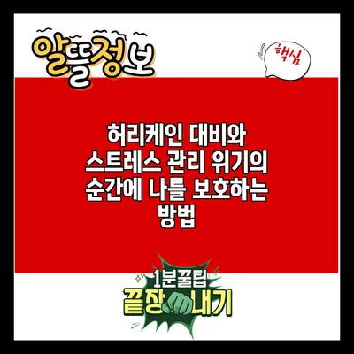 허리케인 대비와 스트레스 관리: 위기의 순간에 나를 보호하는 방법