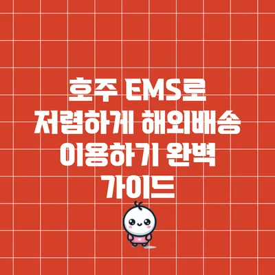 호주 EMS로 저렴하게 해외배송 이용하기 완벽 가이드