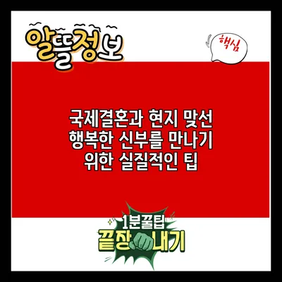 국제결혼과 현지 맞선: 행복한 신부를 만나기 위한 실질적인 팁