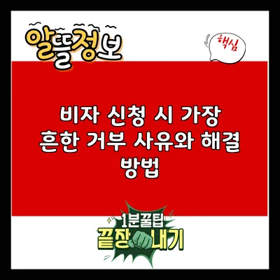 비자 신청 시 가장 흔한 거부 사유와 해결 방법