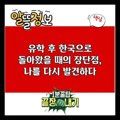 유학 후 한국으로 돌아왔을 때의 장단점, 나를 다시 발견하다