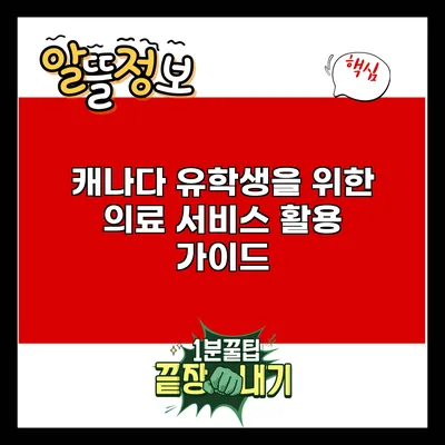 캐나다 유학생을 위한 의료 서비스 활용 가이드