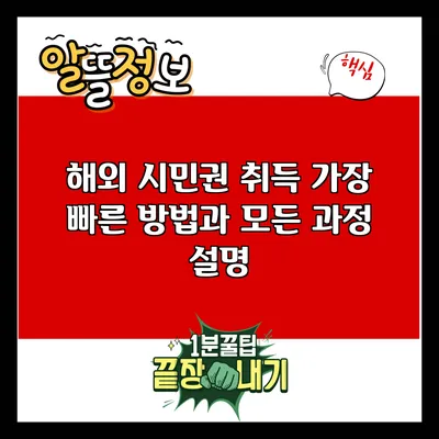 해외 시민권 취득: 가장 빠른 방법과 모든 과정 설명