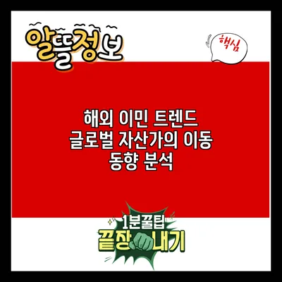 해외 이민 트렌드: 글로벌 자산가의 이동 동향 분석