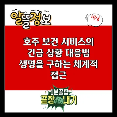 호주 보건 서비스의 긴급 상황 대응법: 생명을 구하는 체계적 접근